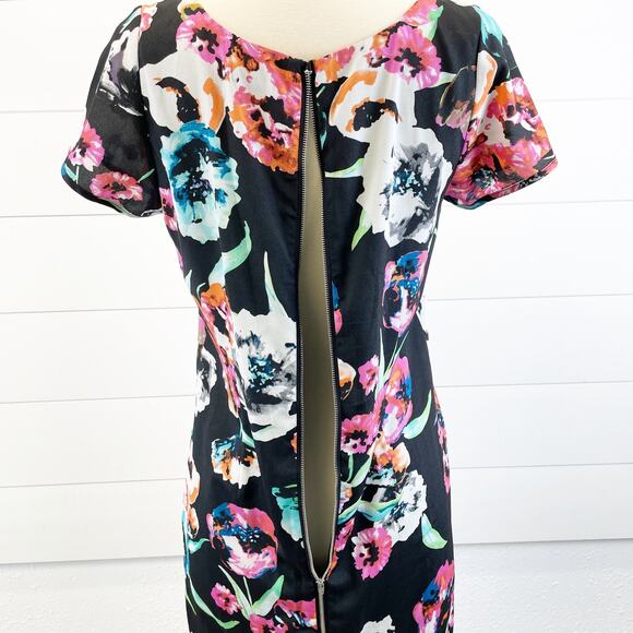 Yumi Kim Elana Mini Dress Womens Small Sheath Dark‎ Cottagecore Floral Feminine - Picture 6 of 10